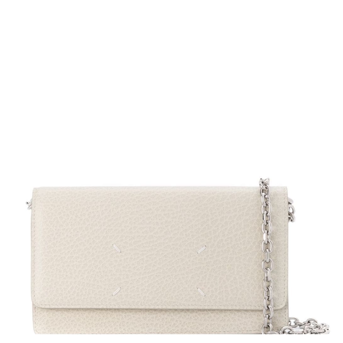 MAISON MARGIELA FOUR-STITCH LEATHER WALLET-ON-CHAIN