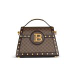 BALMAIN B-BUZZ DYNASTY BAG IN MINI MONOGRAM CANVAS