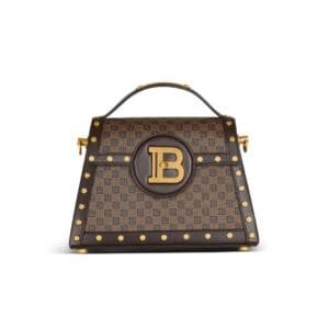 BALMAIN B-BUZZ DYNASTY BAG IN MINI MONOGRAM CANVAS
