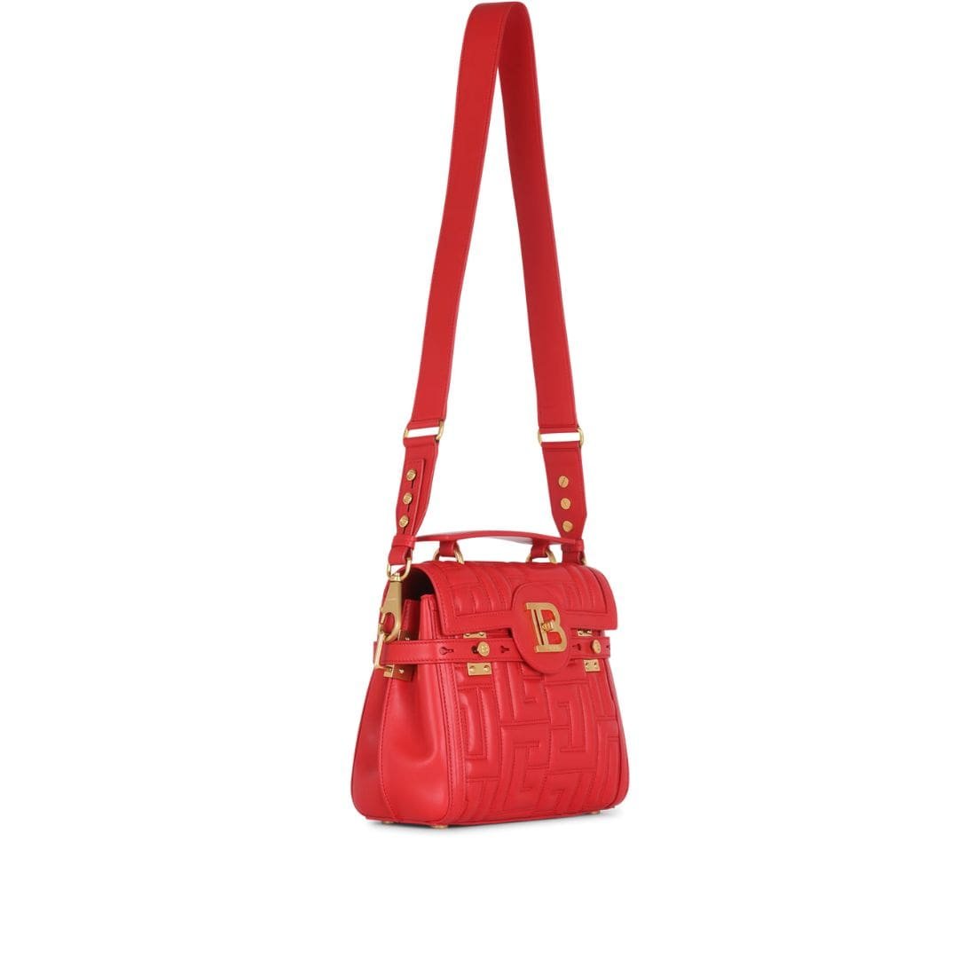 BALMAIN QUILTED LEATHER B-BUZZ 23 BAG