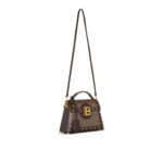 BALMAIN B-BUZZ DYNASTY BAG IN MINI MONOGRAM CANVAS