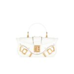 BALMAIN BLAZE CLUTCH BAG IN CROCODILE EFFECT-EMBOSSED LEATHER