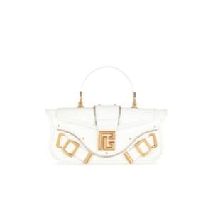 BALMAIN BLAZE CLUTCH BAG IN CROCODILE EFFECT-EMBOSSED LEATHER