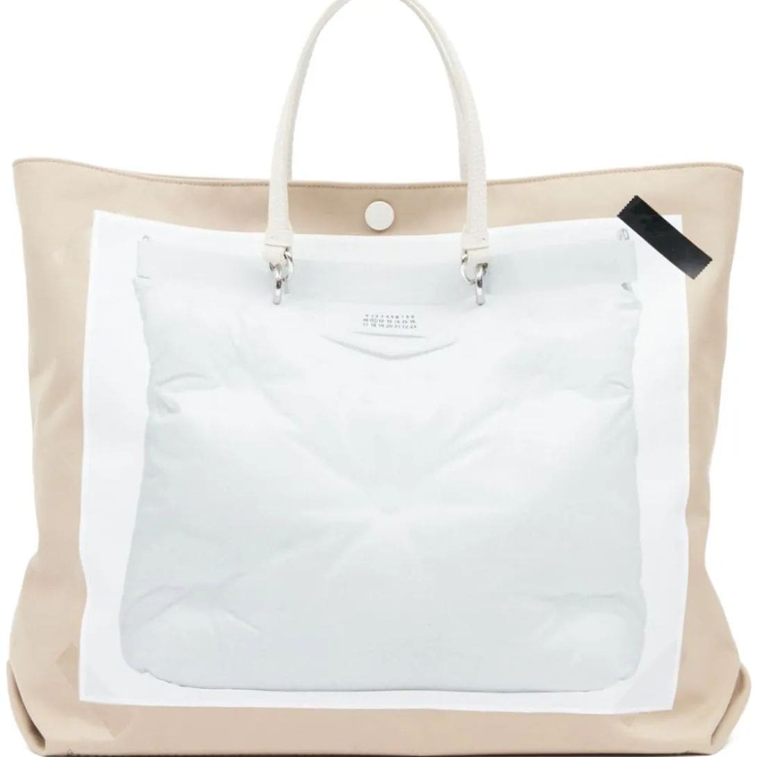 MAISON MARGIELA GLAM SLAM TROMPE L'OEIL-PRINT TOTE BAG