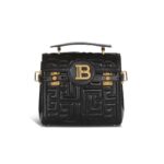 BALMAIN B-BUZZ 23 QUILTED LEATHER BAG