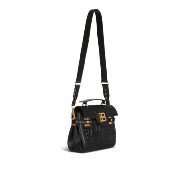 BALMAIN B-BUZZ 23 QUILTED LEATHER BAG