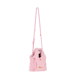 BALMAIN MINI B-ARMY GROCERY BAG IN TWEED