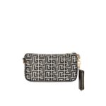 BALMAIN MONOGRAM CANVAS B-ARMY CLUTCH BAG