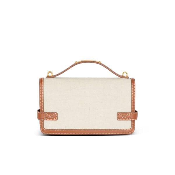 BALMAIN B-BUZZ 24 CANVAS AND LEATHER BAG - Image 2