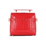 BALMAIN B-BUZZ 23 BAG IN CROCODILE-PRINT LEATHER