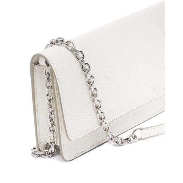 MAISON MARGIELA FOUR-STITCH LEATHER WALLET-ON-CHAIN