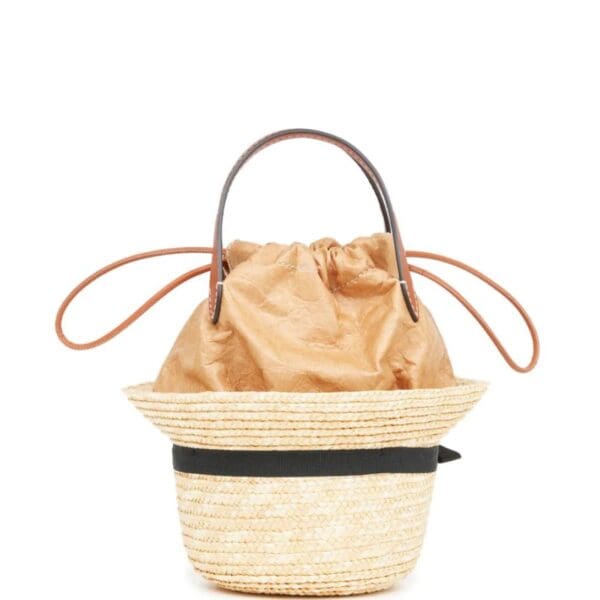 MAISON MARGIELA HAT STRAW BUCKET BAG