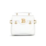 BALMAIN B-BUZZ 23 BAG IN CROCODILE EFFECT-EMBOSSED LEATHER