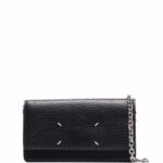 MAISON MARGIELA FOUR-STITCH LEATHER WALLET-ON-CHAIN