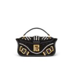 BALMAIN BLAZE POUCH BAG IN BEADED LEATHER