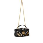 BALMAIN BLAZE POUCH BAG IN BEADED LEATHER