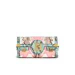 BALMAIN B-BUZZ 23 POUCH PATCHWORK LEATHER CLUTCH