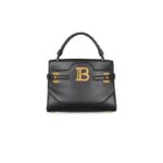 BALMAIN B-BUZZ 22 TOP HANDLE LEATHER BAG