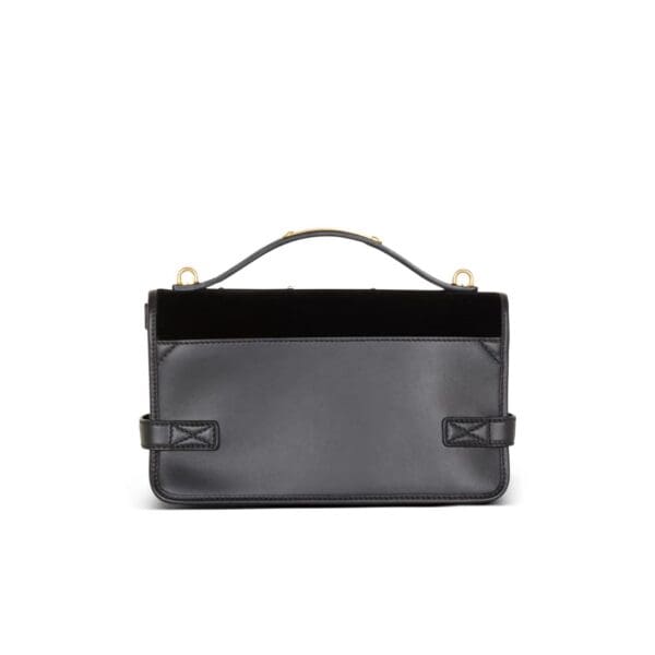 BALMAIN B-BUZZ SHOULDER 24 BAG IN EMBROIDERED VELVET