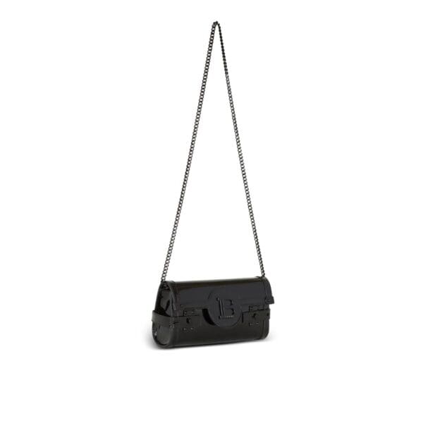 BALMAIN B-BUZZ POUCH 23 IN PATENT LEATHER