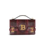BALMAIN B-BUZZ 24 KARUNG LEATHER BAG