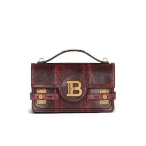 BALMAIN B-BUZZ 24 KARUNG LEATHER BAG