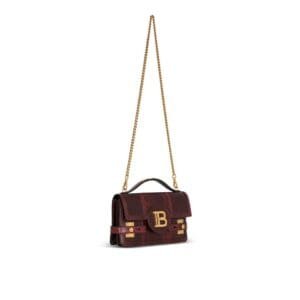 BALMAIN B-BUZZ 24 KARUNG LEATHER BAG