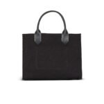 BALMAIN B-ARMY MONOGRAMMED CANVAS AND SMOOTH LEATHER TOTE BAG