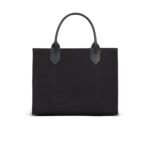 BALMAIN B-ARMY CANVAS AND LEATHER TOTE BAG