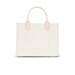 BALMAIN B-ARMY CANVAS AND LEATHER TOTE BAG