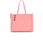 BALMAIN EMBLÈME GRAINED LEATHER TOTE BAG