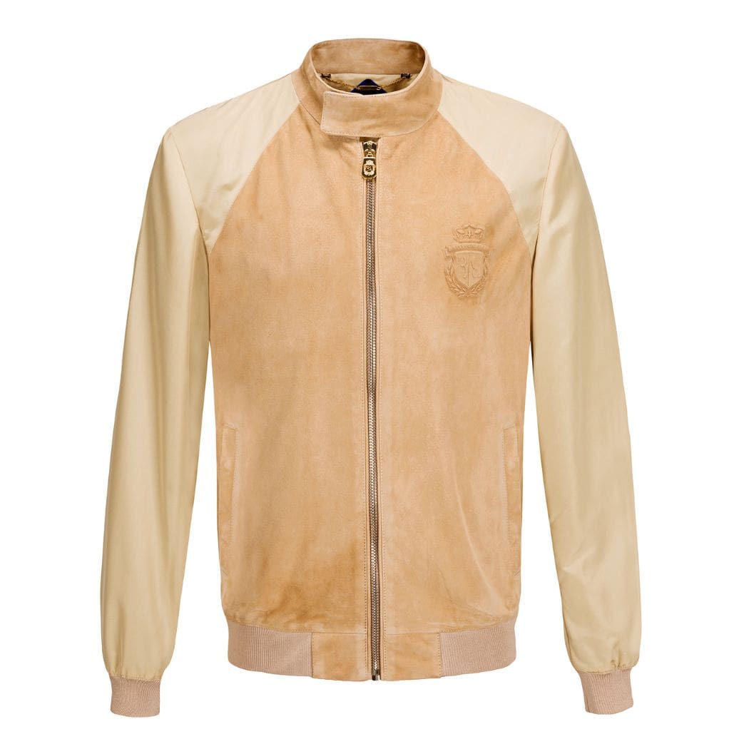 BILLIONAIRE LEATHER BOMBER CREST