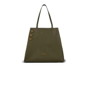BALMAIN EMBLÈME LEATHER TOTE BAG