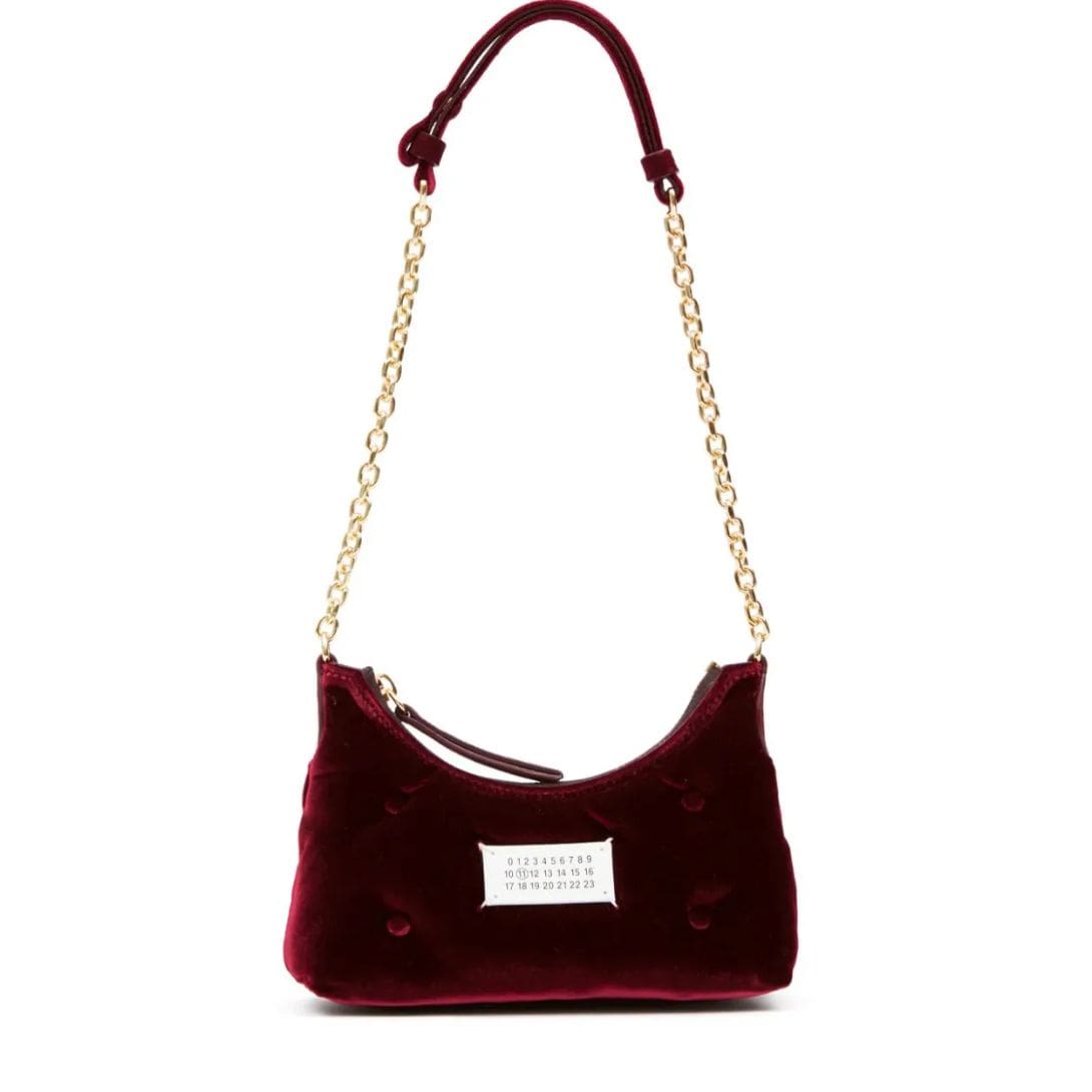 MAISON MARGIELA MICRO GLAM SLAM VELVET SHOULDER BAG