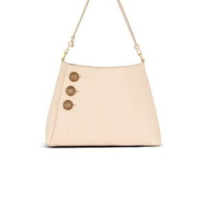 BALMAIN EMBLEME HANDBAG IN GRAINED LEATHER