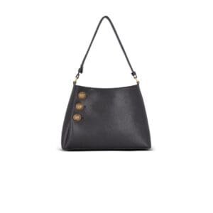 BALMAIN EMBLEME HANDBAG IN GRAINED LEATHER