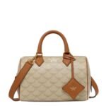 MCM SMALL ELLA BOSTON BAG IN LAURETOS BEIGE