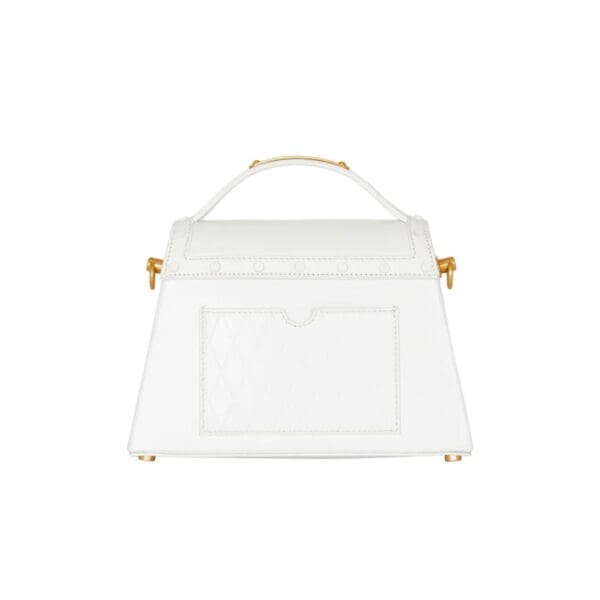 BALMAIN B-BUZZ DYNASTY BAG IN GRID-EMBOSSED CALFSKIN - Image 3