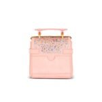 BALMAIN B-BUZZ MINI 12 BAG IN SUEDE AND RHINESTONES