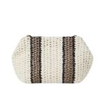 BRUNELLO CUCINELLI RAFFIA-EFFECT KNIT STRIPED BAG
