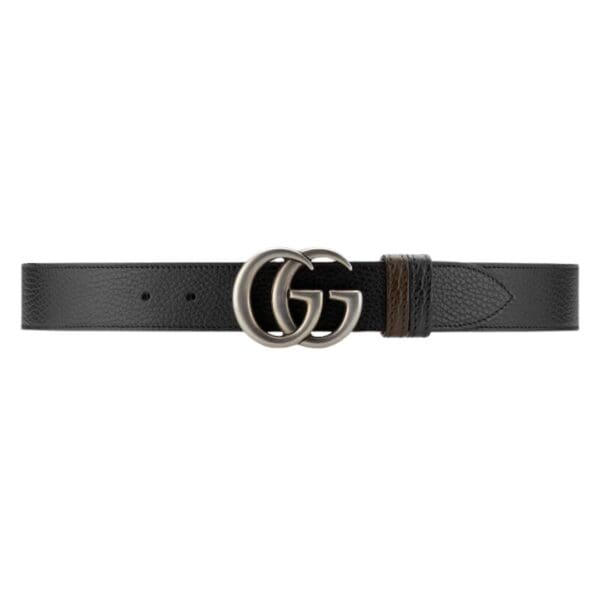 GUCCI GG MARMONT REVERSIBLE BELT IN BLACK