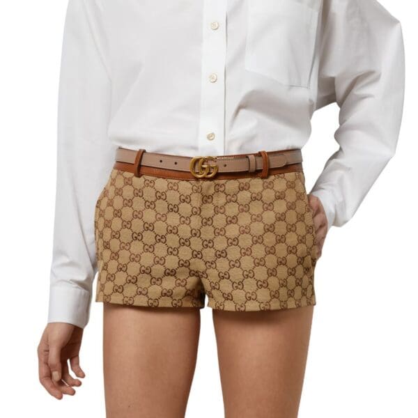 GUCCI GG MARMONT REVERSIBLE THIN BELT