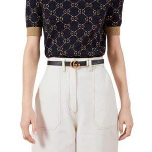 GUCCI GG MARMONT REVERSIBLE THIN BELT
