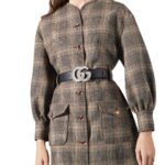 GUCCI GG MARMONT WIDE BELT WITH CRYSTALS