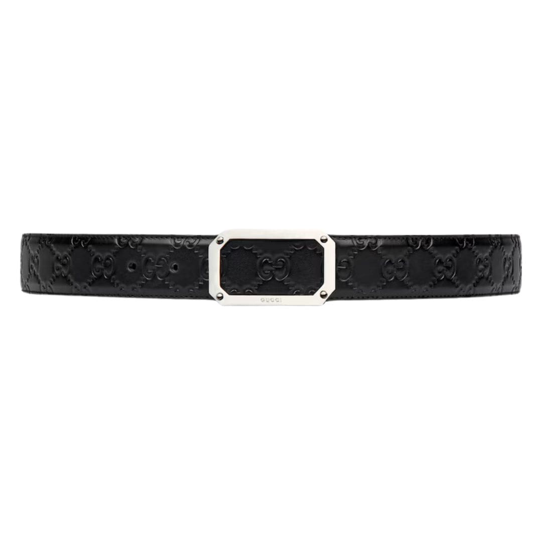 GUCCI SIGNATURE LEATHER BELT