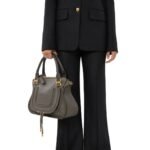 CHLOE MARCIE DOUBLE CARRY BAG ELEPHANT GREY