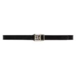 GUCCI THIN BELT WITH DOUBLE G BUCKLE