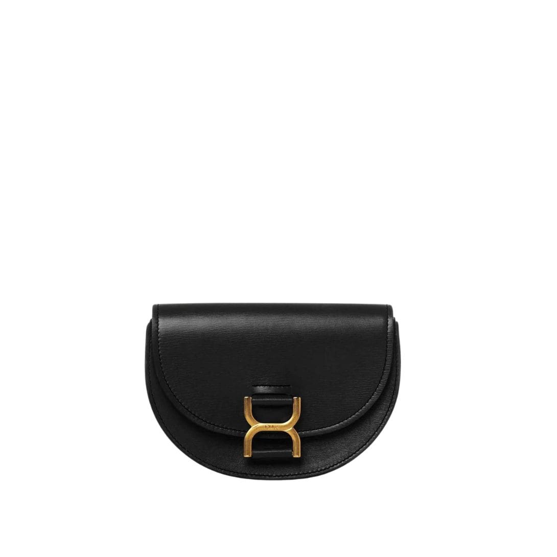 CHLOE MARCIE MINI FLAP BAG BLACK