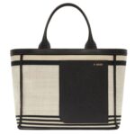 VALEXTRA LINEAR FABRIC MINI TOTE BAG