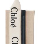 CHLOE SMALL WOODY TOTE BAG WHITE AND BLUE